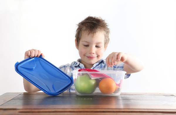 Boys packed shop lunch box