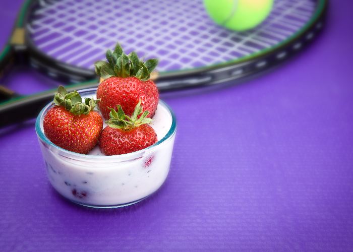 What does a Wimbledon player eat?