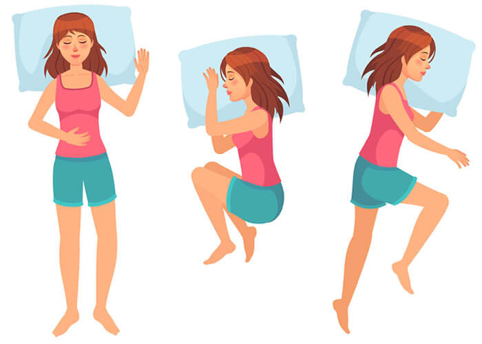What sleeping position is best for period pain? 