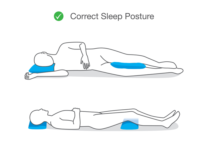 Pillow position for 2025 upper back pain